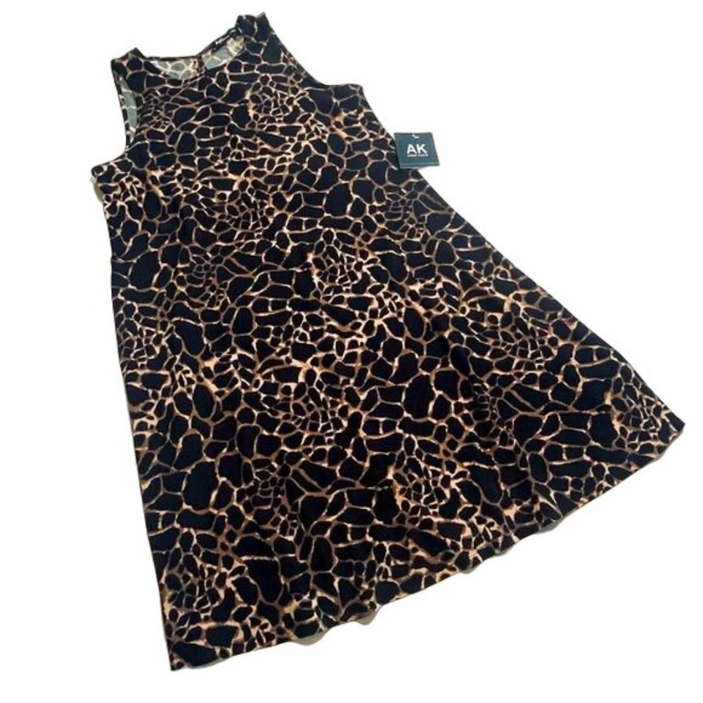 Anne Klein leopard print dress women size small